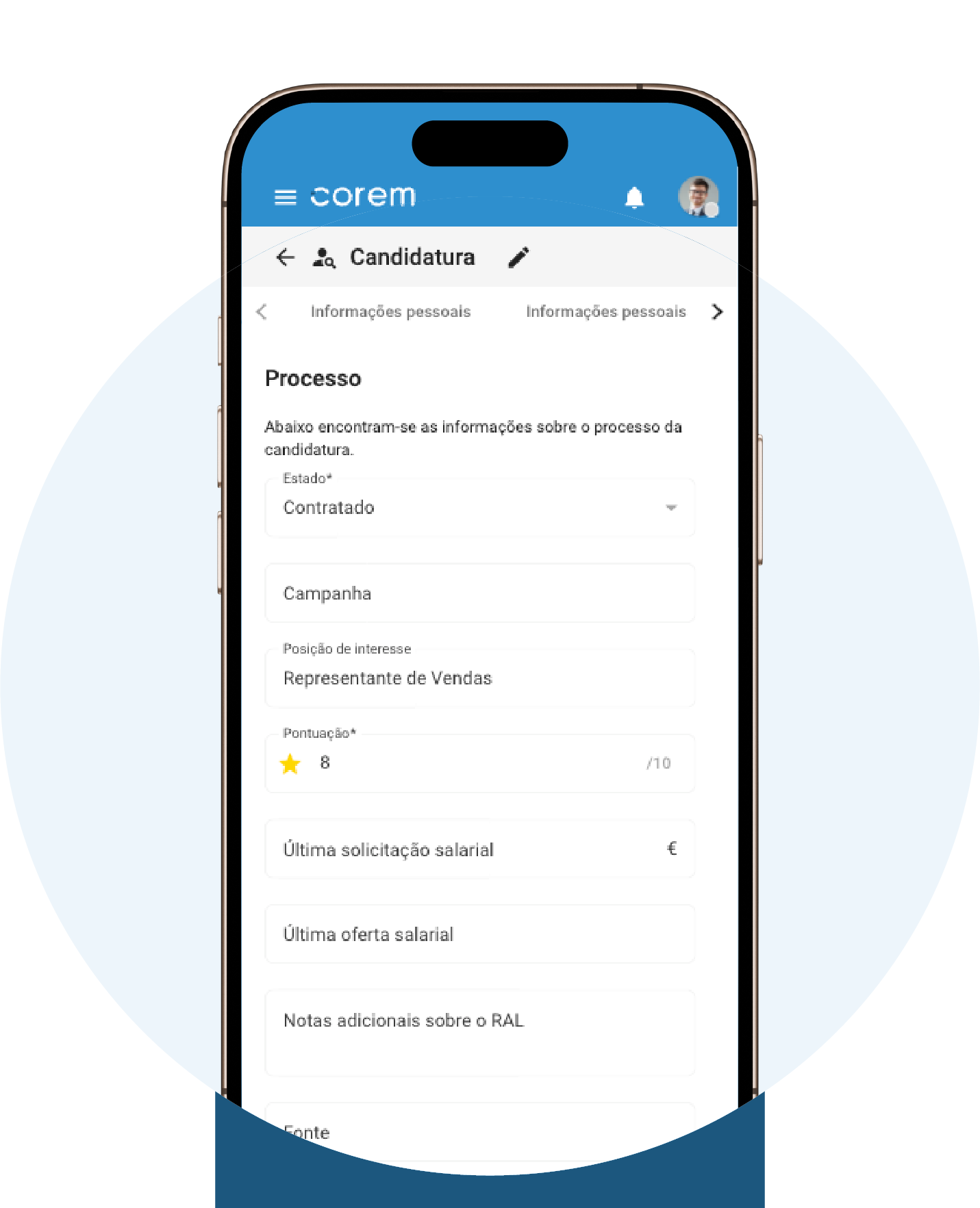 Carregamento de CV simples e eficaz