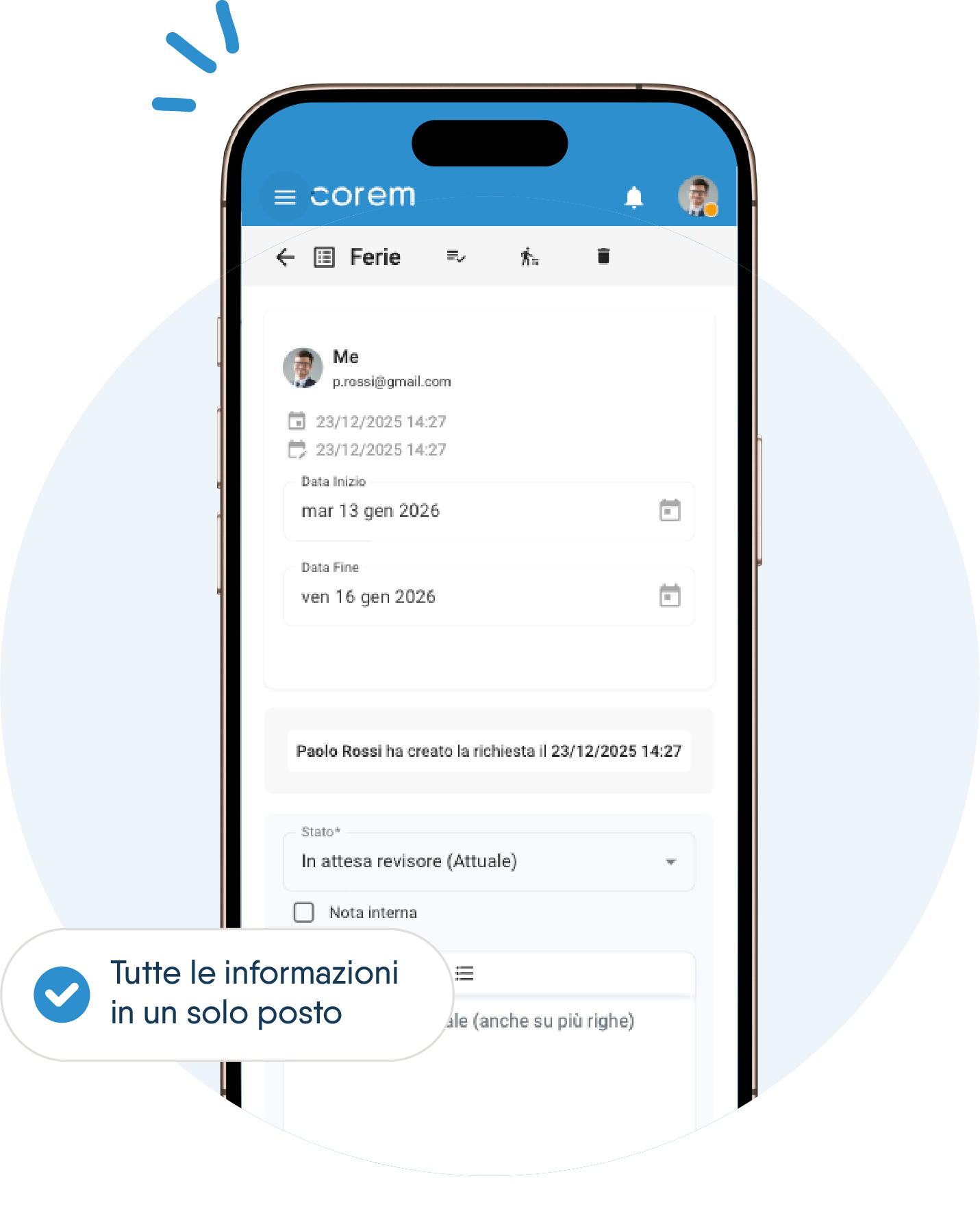 Cruscotto del personale