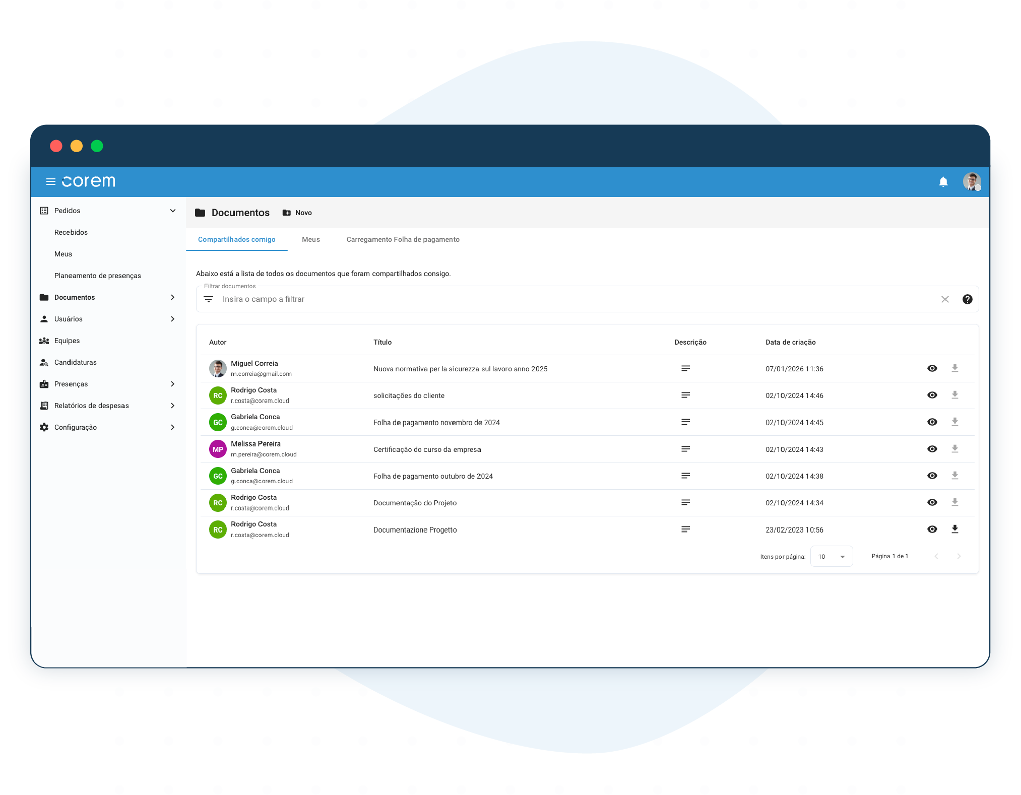Folha de pagamento, Contratos, Certificados