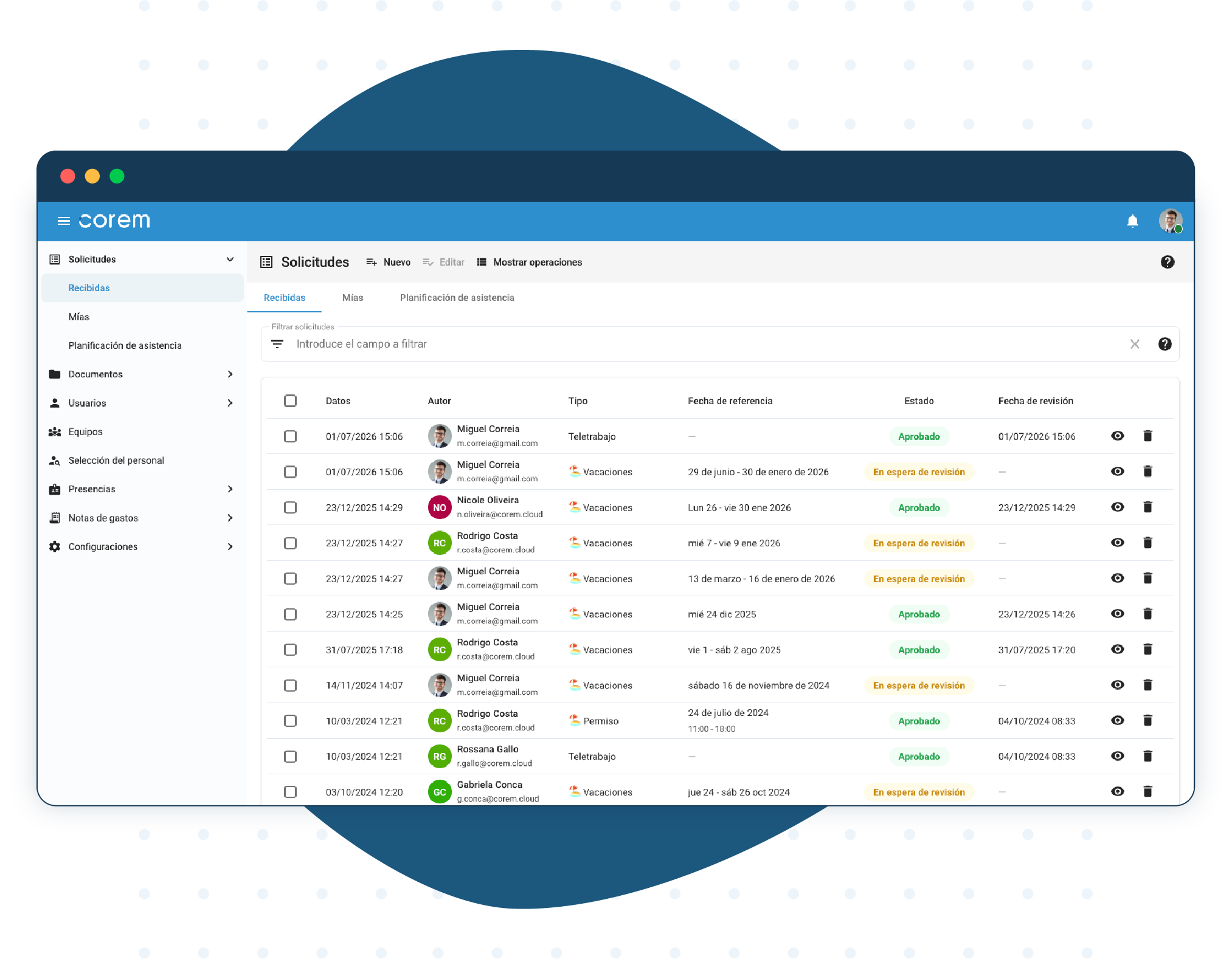 Gestion de asistencia