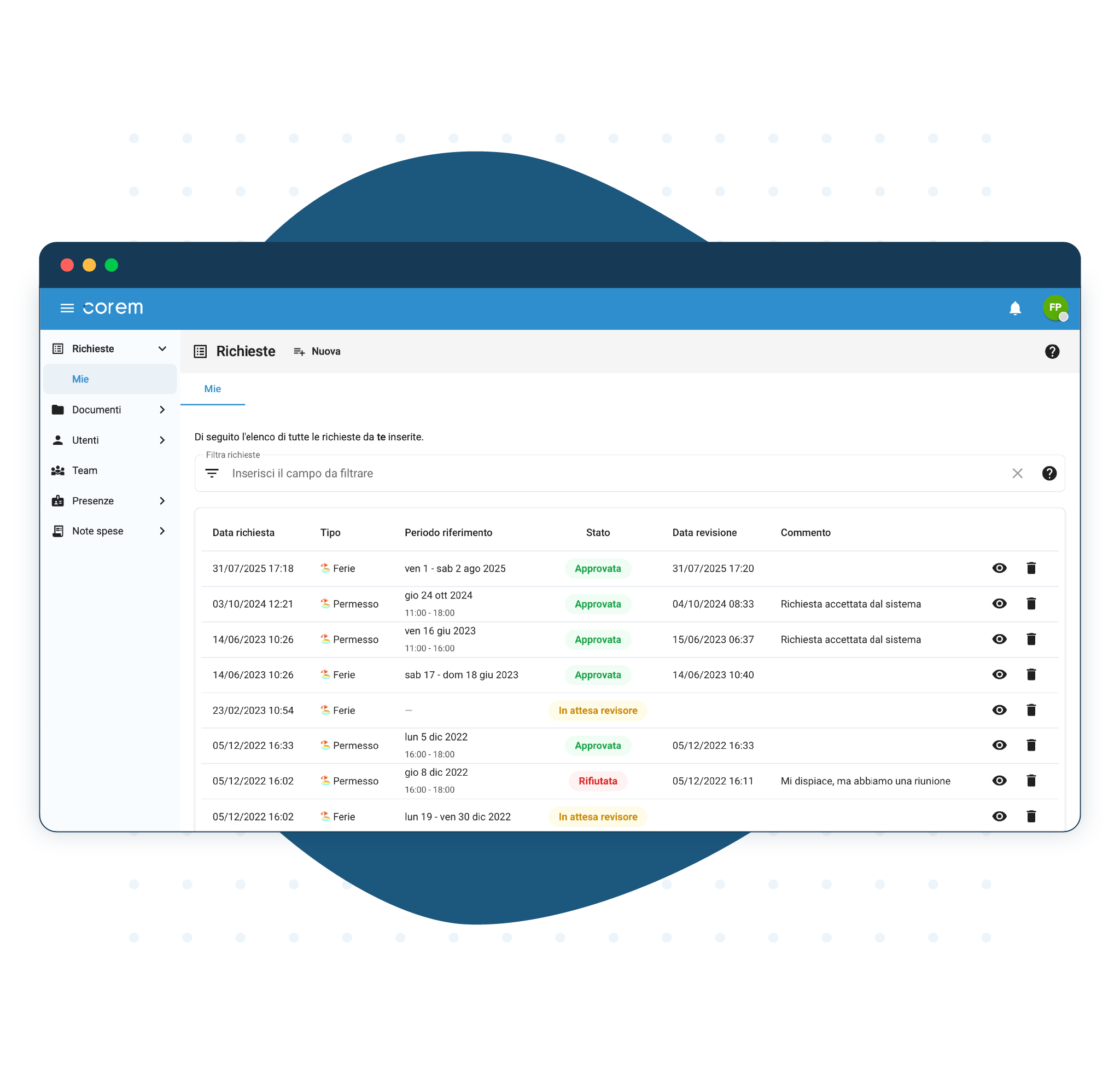 Gestione Ferie e Permessi