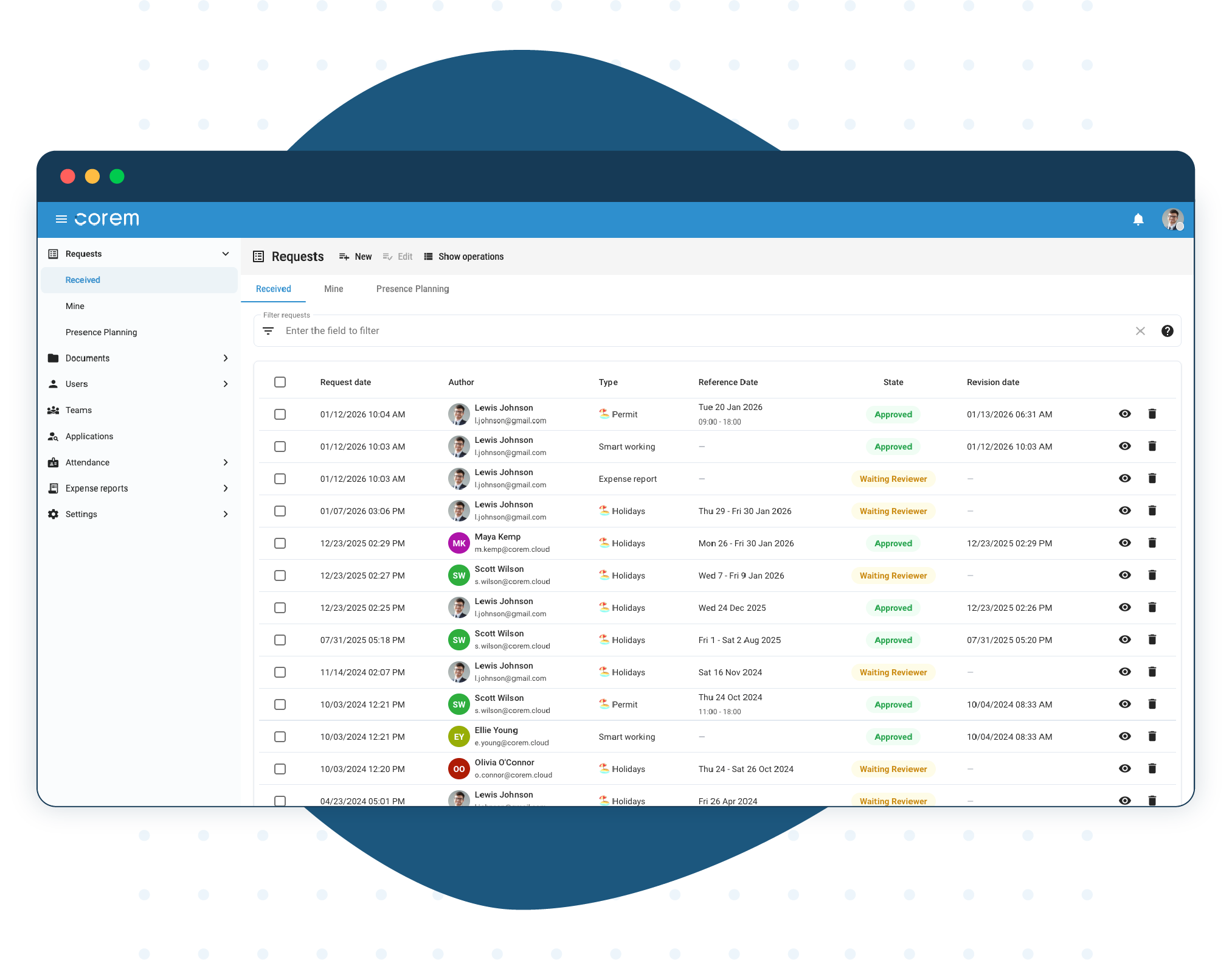 Holidays and Leaves Management