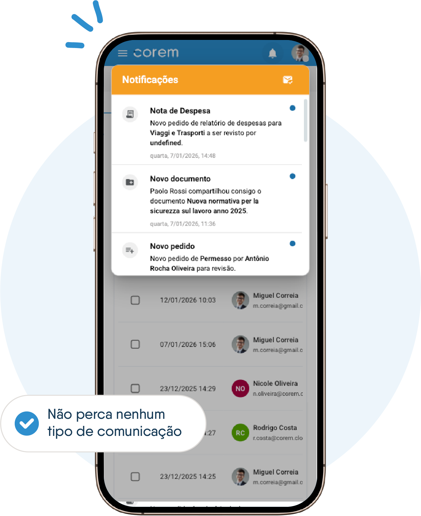 Notificações em tempo real