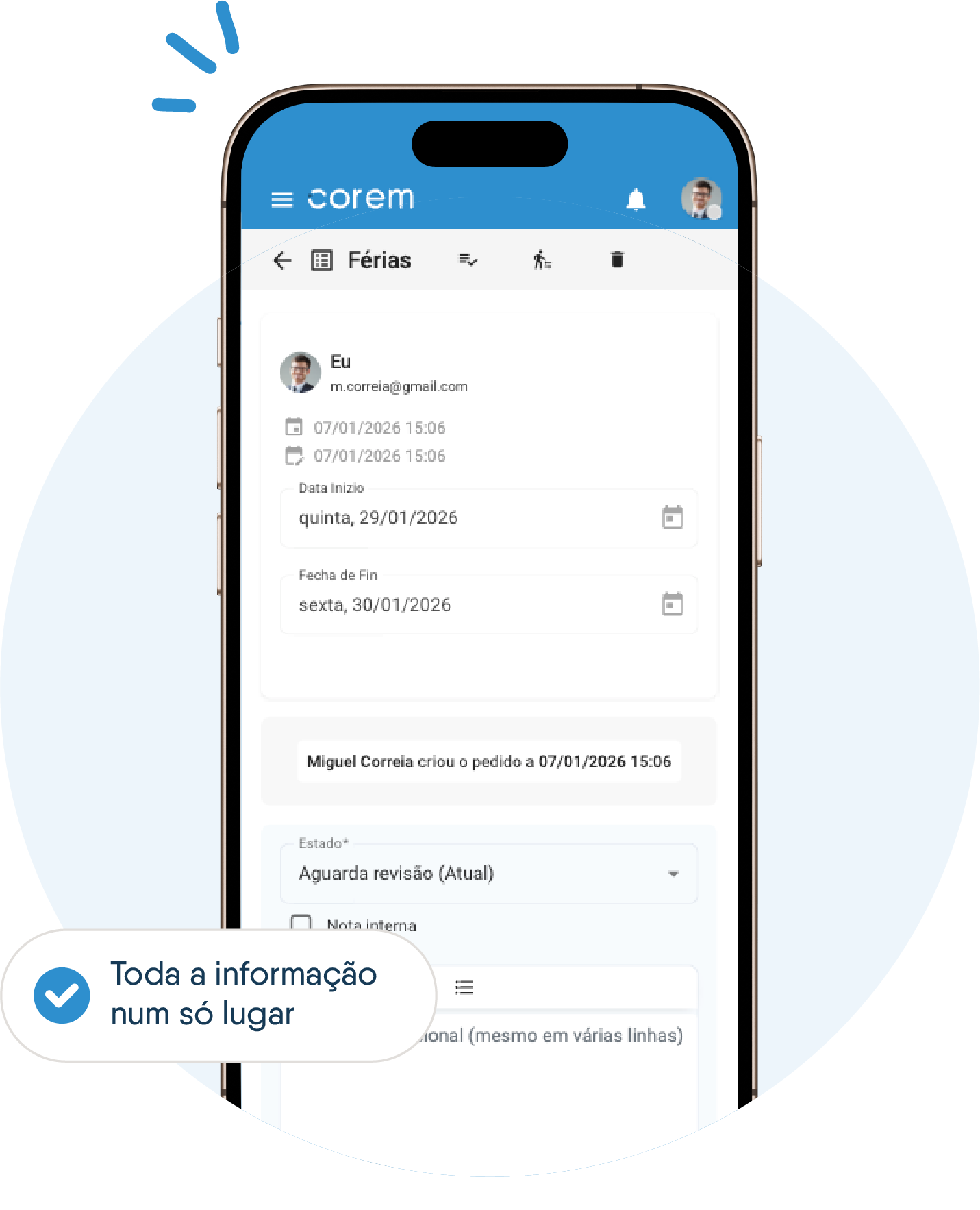 Painel de controle pessoal